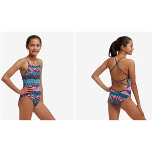 GIRL'S STRAPPED IN ONE PIECE - WILD THINGS