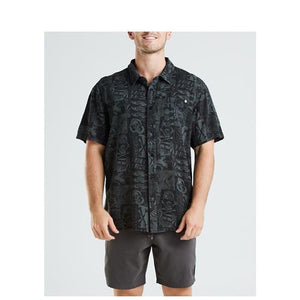 DRINK QUICK II WOVEN SS SHIRT - VINTAGE BLACK