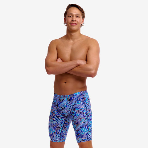FUNKY TRUNKS MENS TRAINING JAMMERS | BLUE BITS
