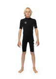 VISSLA BOYS FLAT LOCK SPRING BLACK WETSUIT