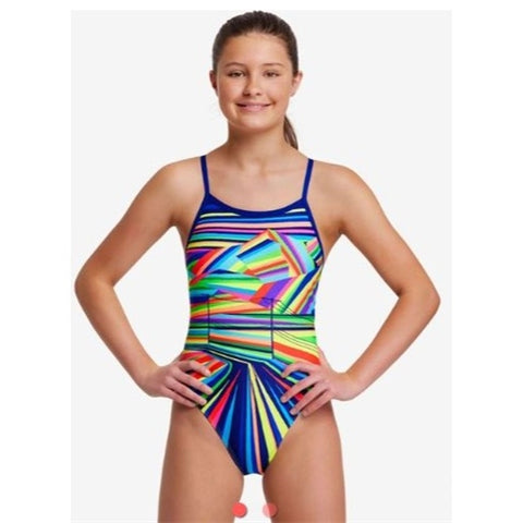 LAND LINES GIRLS SINGLE STRAP ONE PIECE