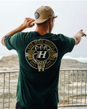 THE MAD HUEYS SURF HUEYS SS TEE - PINE GREEN