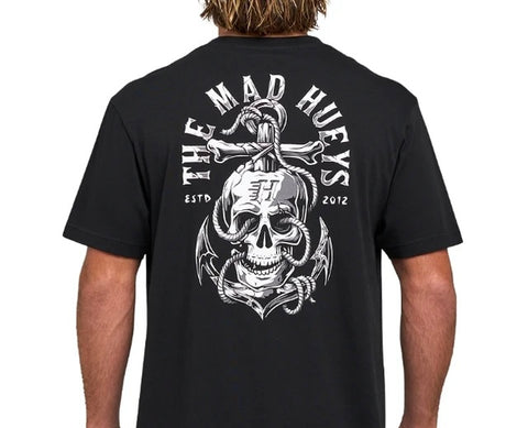 THE MAD HUEYS ROPE SKULL ANCHOR SS TEE