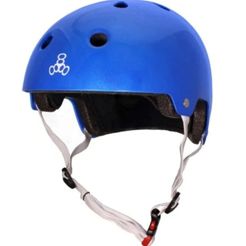 TRIPLE EIGHT YOUTH BLUE GLOSS HELMET