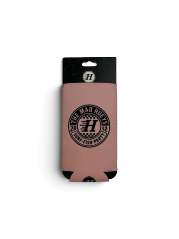 THE MAD HUEYS CHECKER HUEYS SLIM STUBBY COOLER - DUSTY PINK