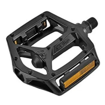 PEDALS 9/16" BMX, Alloy, 2DU Bearing, BLACK