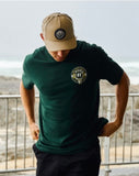 THE MAD HUEYS SURF HUEYS SS TEE - PINE GREEN