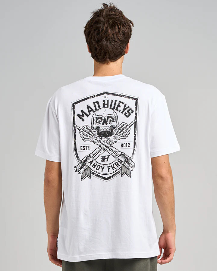 THE MAD HUEYS AHOY FKRS SHIELD TEE | WHITE