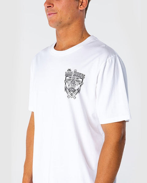 THE MAD HUEYS AHOY FKRS SHIELD TEE | WHITE