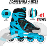 BLADE TEAL - SIZE ADJUSTABLE INLINE SKATES