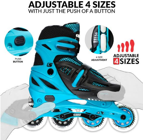 BLADE TEAL - SIZE ADJUSTABLE INLINE SKATES