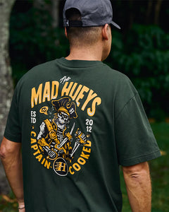 THE MAD HUEYS THE CAPTAINS COOKED TEE | OIL GREEN