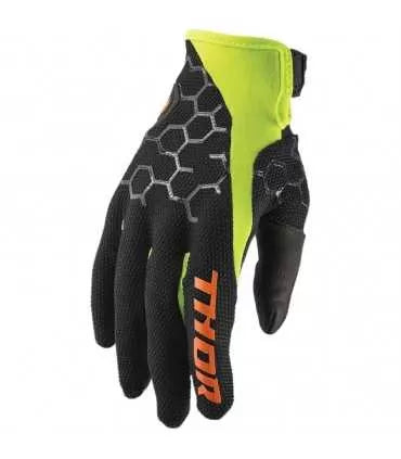 THOR MOTO GLOVE DRAFT RED/YELLOW/BLACK