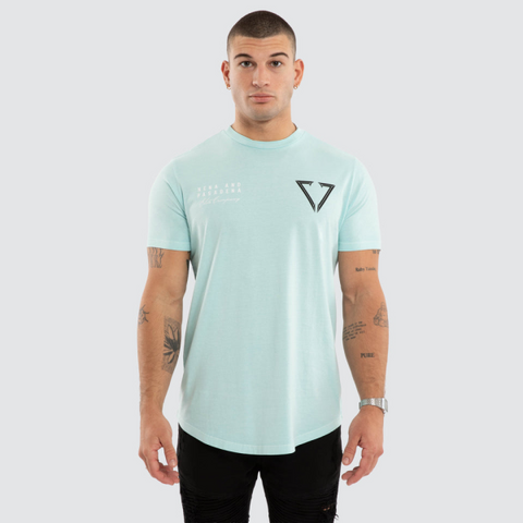 NXP EIDOLON DUAL CURVED TEE - PIGMENT BLUE TINT
