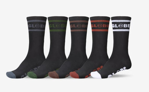 GLOBE TILT CREW SOCK 5 PACK
