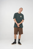 THE MAD HUEYS GOON COOKEDATOO SS TEE - PINE GREEN WASHED