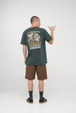 THE MAD HUEYS GOON COOKEDATOO SS TEE - PINE GREEN WASHED