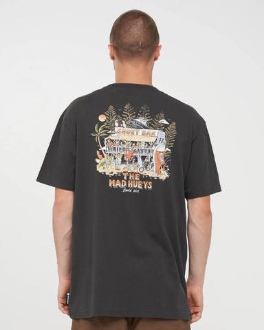 THE MAD HUEYS THE SHOEY BAR TEE - VINTAGE BLACK
