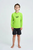 JETPILOT YOUTH BOYS LONG SLEEVE RASHIE - LIME GREEN
