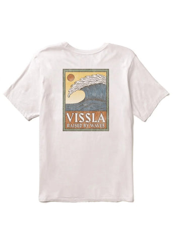 VISSLA PEAKY SWELL VINTAGE SS TEE - WHITE
