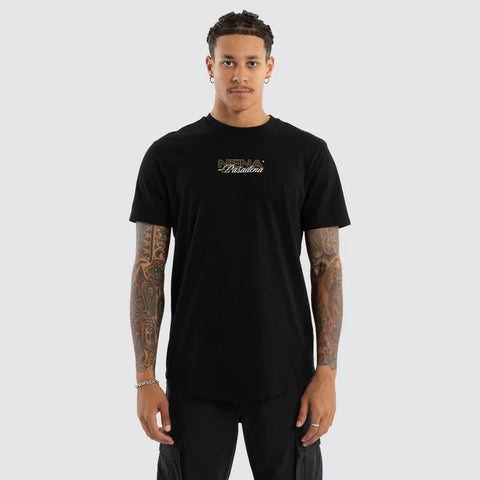 NXP VEERED DUAL CURVED TEE | JET BLACK