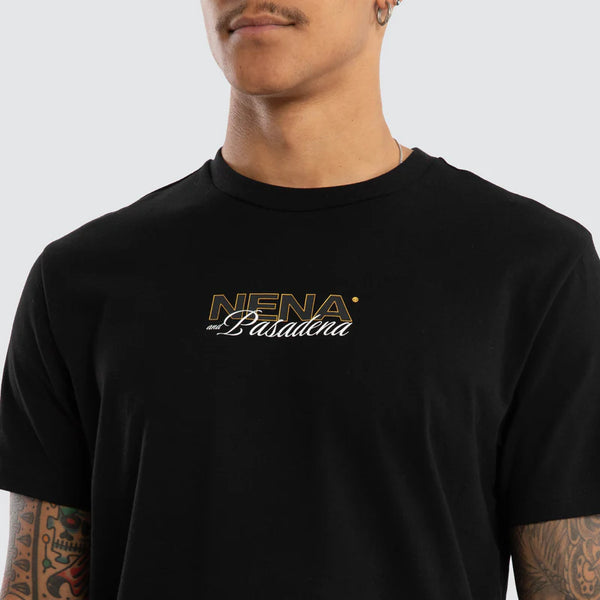 NXP VEERED DUAL CURVED TEE | JET BLACK
