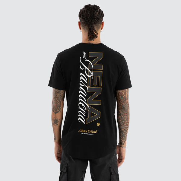 NXP VEERED DUAL CURVED TEE | JET BLACK