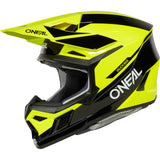 ONEAL 3SRS ADULT HELMET RACE - BLACK/NEON YELLOW