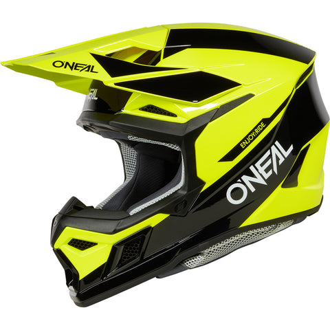 ONEAL 3SRS ADULT HELMET RACE - BLACK/NEON YELLOW