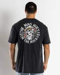 THE MAD HUEYS ON THE ROCKS TEE - WASHED BLACK
