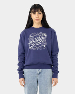 ORNATE DOT FRONT SWEATER | DARK BLUE