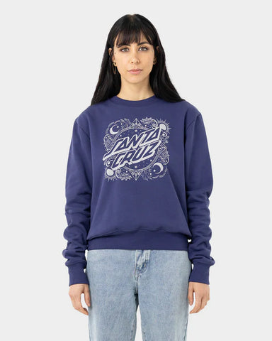 ORNATE DOT FRONT SWEATER | DARK BLUE