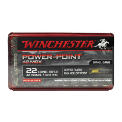 Winchester Power Point Max 22lr 42Gr HP Copper Plated