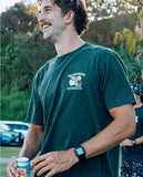 THE MAD HUEYS GOON COOKEDATOO SS TEE - PINE GREEN WASHED