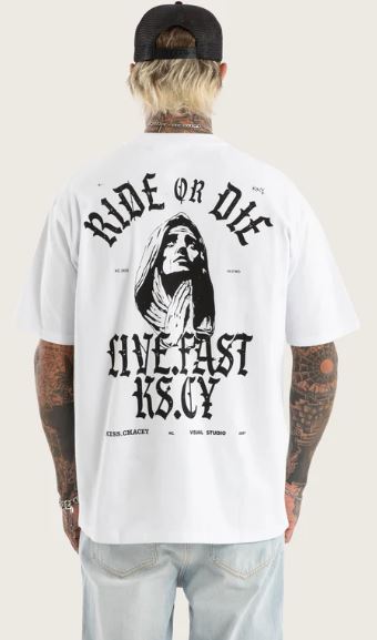 KSCY SAINT BOX TEE | OPTICAL WHITE