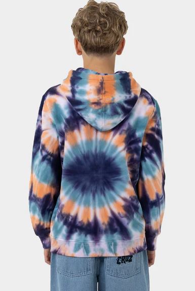 BOYS CHECK WASTE DOT MONO FRONT HOODIE