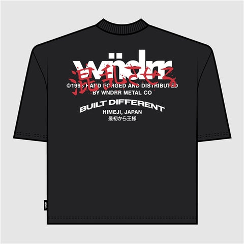 WNDRR FORGED HEAVY WEIGHT TEE BLACK
