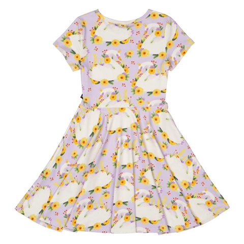 PRINCESS SWAN WAISTED DRESS
