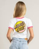 SANTA CRUZ CONTRA DOT POP SHORT BABY TEE