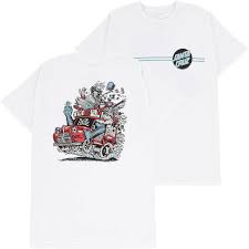 SANTA CRUZ JOHNSON BEAST WAGON STRIPE TEE SHORT SLEEVE