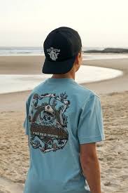 THE MAD HUEYS THE SEA CAPTAIN YOUTH TEE BLUE