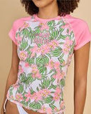 GALAH ANCHOR | WOMENS RAGLAN SS RASHIE - PINK