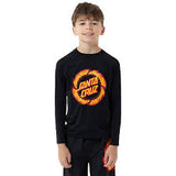 SANTA CRUZ FLAME RINGED DOT FRONT RASHGUARD