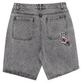 SANTA CRUZ BONE HAND EVOLVED BAGGY JEAN SHORTS
