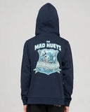 THE MAD HUEYS CAPTAIN TWO FACED YOUTH HOODED PULLOVER - NAVY