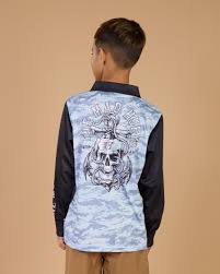 THE MAD HUEYS ROPE SKULL ANCHOR YOUTH FISHING JERSEY