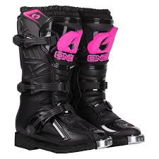 ONEAL RIDER PRO LADIES BOOTS - BLACK/PINK SIZE 5
