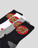 SANTA CRUZ CLASSIC DOT CREW SOCK 2-8 4 PACK