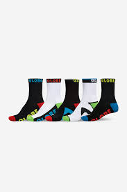 GLOBE YOUTH DESTROYER CREW 5 PACK SOCK 2-8