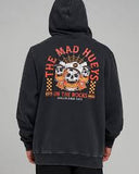 THE MAD HUEYS TRIPLE ON THE ROCKS HOODED PULLOVER WASHED BLACK
